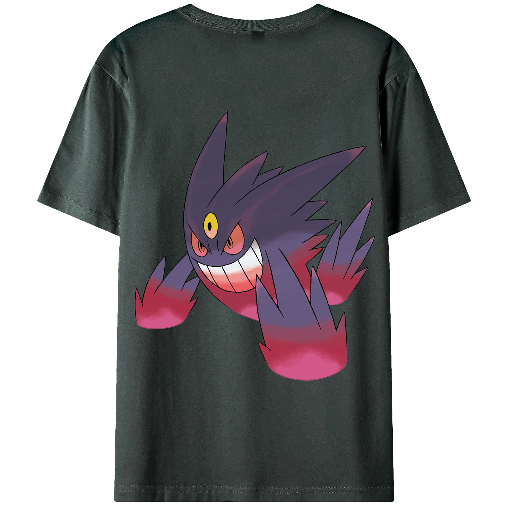 （画像用） ポケットモンスター Pokémon 綿100％ メンズ半袖Tシャツ（バックプリント） 通気性